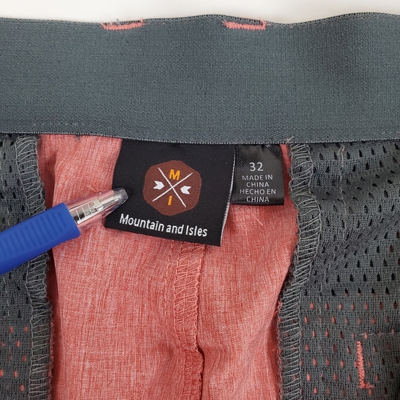 Mountain & Isles Red Hybrid Shorts Size 32 Mens Beach Hiking Outdoor Surf - Picture 4 of 6